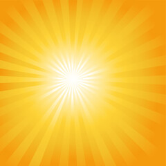 Orange yellow  abstract line  background Cartoon Style. Big Boom  or Sunlight vector illustration.