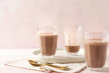 breakfast with coffee and cocoa