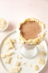 ice cream with chocolate