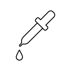Icono de cuentagotas. Gotero. Símbolo lineal de cuentagotas.