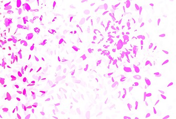 Fototapeta na wymiar Light Purple, Pink vector abstract pattern with leaves.
