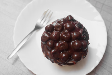 chocolate cake with cherry