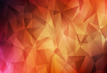 Dark Red vector abstract polygonal pattern.