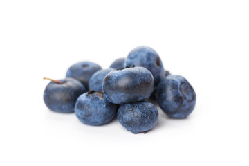 heap of blueberries isolated on white background
