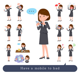 flat type business women_Have a Mobile_bad