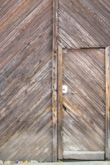 Old wood door