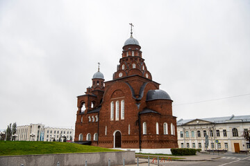 Obraz premium old church in the historical part of the city