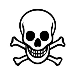 White skull and crossbones icon