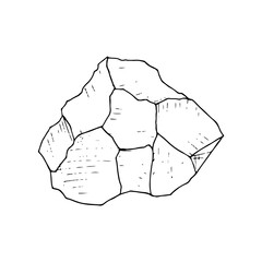 Crystal. Vector cartoon illustration of gemstone. Isolated objects on white.