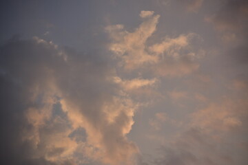 Blue clean sky with white cloud