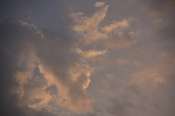 Blue clean sky with white cloud