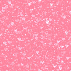 Seamless Hearts sprayed on background - Happy Valentine Day Decoration Seamless Pattern