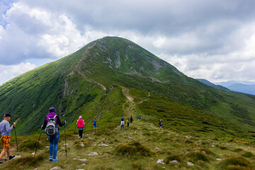 Fototapeta premium Carpathian, hiking in the mountain
