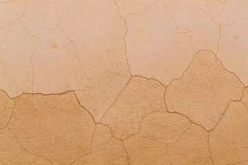 Orange Painted Cracked Wall Texture