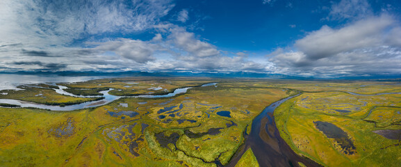 Avacha river delta on Kamchatka