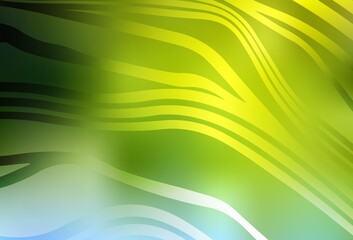 Light Green, Yellow vector background with wry lines.