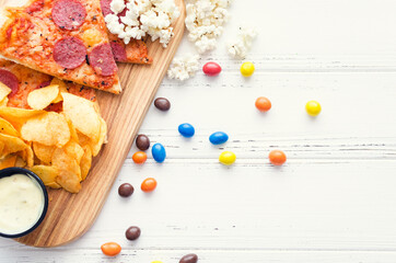 Fast food and unhealthy eating concept