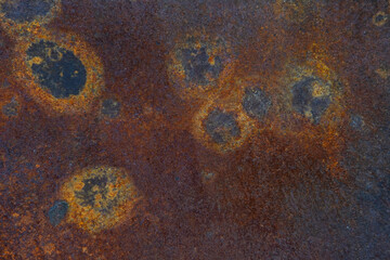 Empty brown rusty stone or metal surface texture. Aged metal