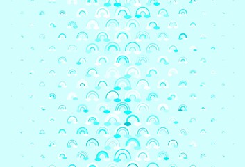 Light Green vector pattern with rainbow elements.