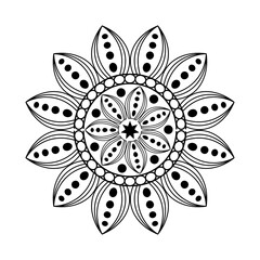 flower mandala icon design of Bohemic ornament indian and decoration theme Vector illustration