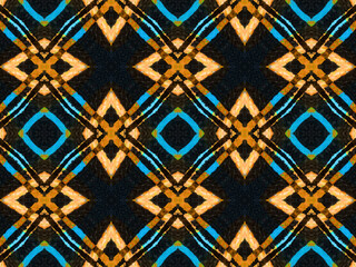 Watercolor Zigzag Ikat Pattern.