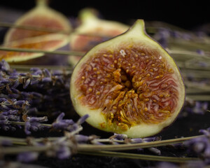 figs on a wooden table