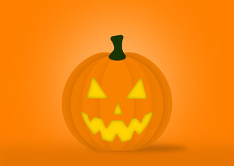 Halloween pumpkin lantern illustration