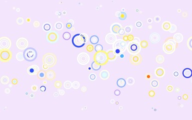 Light Multicolor vector background with bubbles.