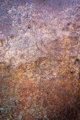 orange oxide texture on very deteriorated surface