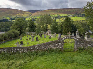 Saint Anne's cemetery at Bohernabreena Reservoir. Dublin, Ireland. September 2020