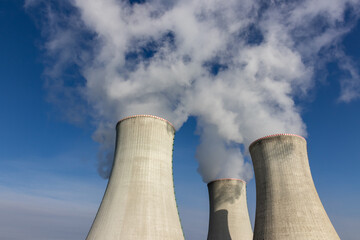 Cooling towers of a nuclear power plant