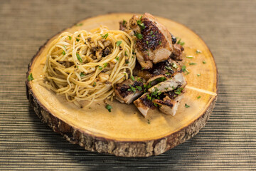 pasta on a platter

