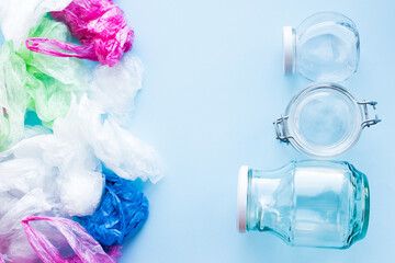 Many disposable plastic bags vs reusable