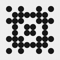 Abstract Cross Pattern Dots Logo generative computational art illustration