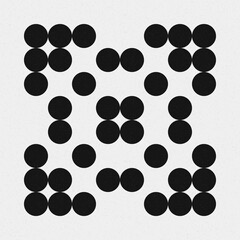 Abstract Cross Pattern Dots Logo generative computational art illustration