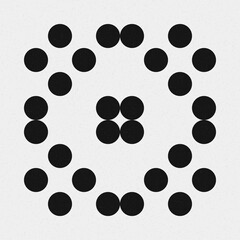 Abstract Cross Pattern Dots Logo generative computational art illustration
