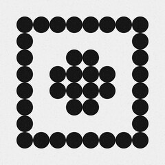 Abstract Cross Pattern Dots Logo generative computational art illustration