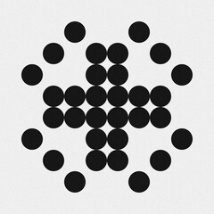 Abstract Cross Pattern Dots Logo generative computational art illustration