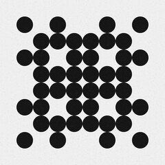 Fototapeta premium Abstract Cross Pattern Dots Logo generative computational art illustration