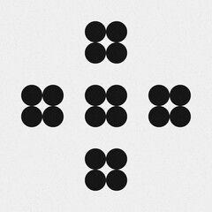 Abstract Cross Pattern Dots Logo generative computational art illustration