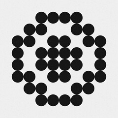 Abstract Cross Pattern Dots Logo generative computational art illustration