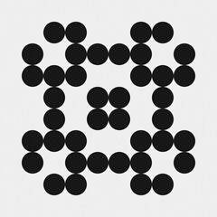Abstract Cross Pattern Dots Logo generative computational art illustration