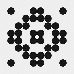 Abstract Cross Pattern Dots Logo generative computational art illustration