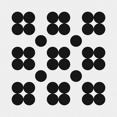 Abstract Cross Pattern Dots Logo generative computational art illustration