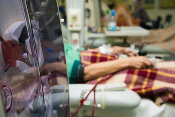 Advanced dialysis equipment in hospital