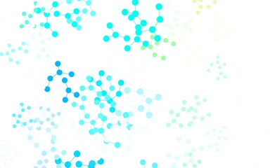 Light Blue, Green vector texture with artificial intelligence concept.