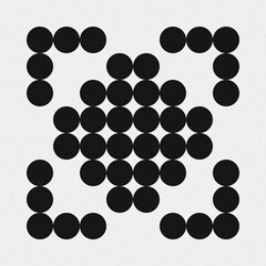 Abstract Cross Pattern Dots Logo generative computational art illustration