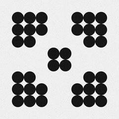 Abstract Cross Pattern Dots Logo generative computational art illustration