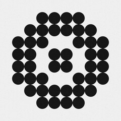 Abstract Cross Pattern Dots Logo generative computational art illustration