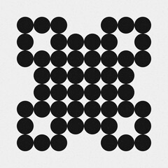 Abstract Cross Pattern Dots Logo generative computational art illustration